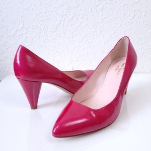 Kate Spade Pink Leather Heels Pumps 6.5